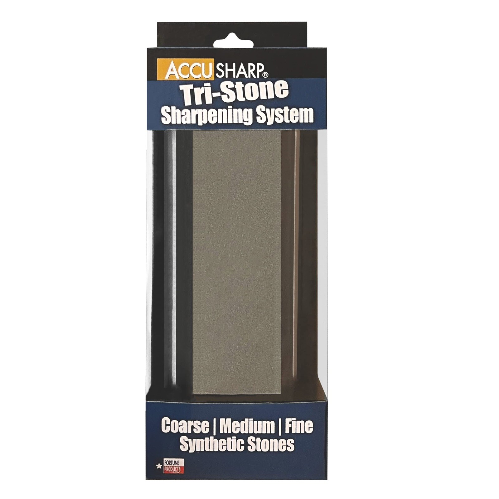 New Accusharp Tri-Stone Sharpening System Coarse/Medium/Fine Synthetic Stones