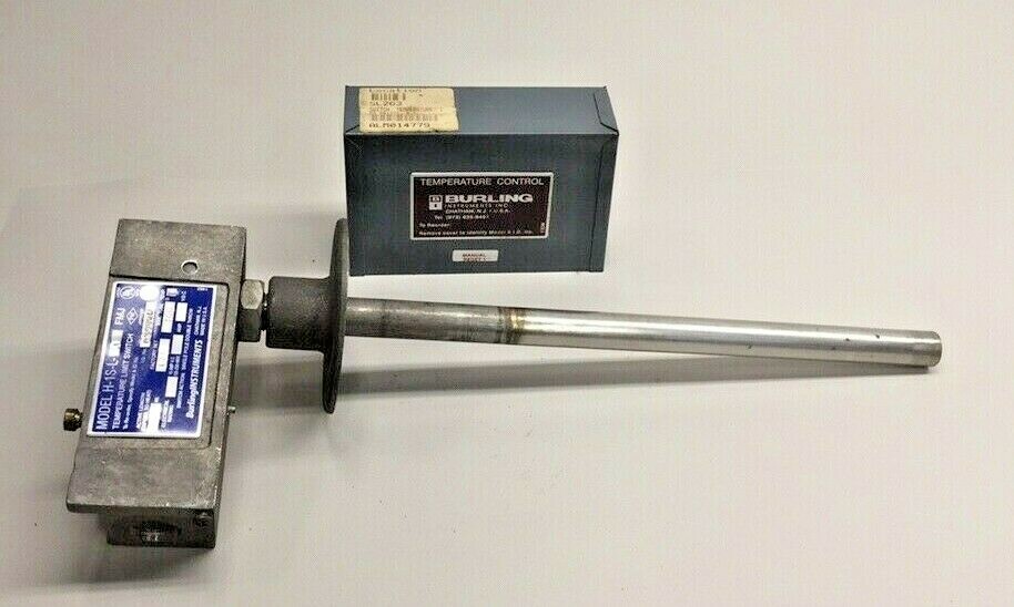Burling H-1S-L-31 Used Temp Switch 8-1/2" Active Length x 175 Factory Set H1SL31