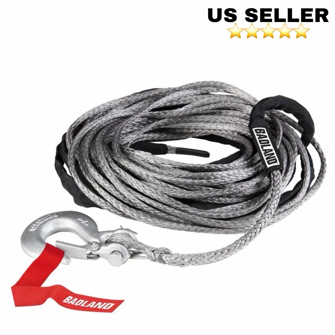 3,000 Ib Synthetic ATV Winch Rope Kit with Aluminum Hawse Fairlead & Sleeve
