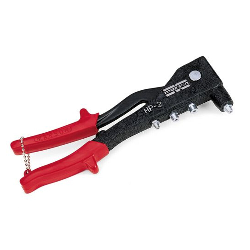 Marson Hand Rivet Tool HP-2 - four mounted nosepieces 3/32", 1/8", 5/32", 3/16"