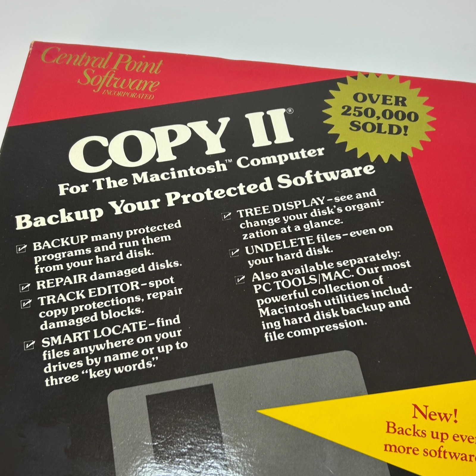 1988 COPY II Disk Tools Apple Macintosh Software Manual & Floppy Disk Ver 7.2
