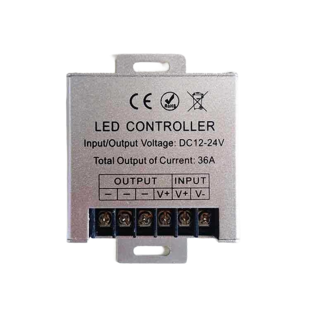 23 Key Monochrome LED Controller Aluminum Body DC12-24V 36A Compatibility