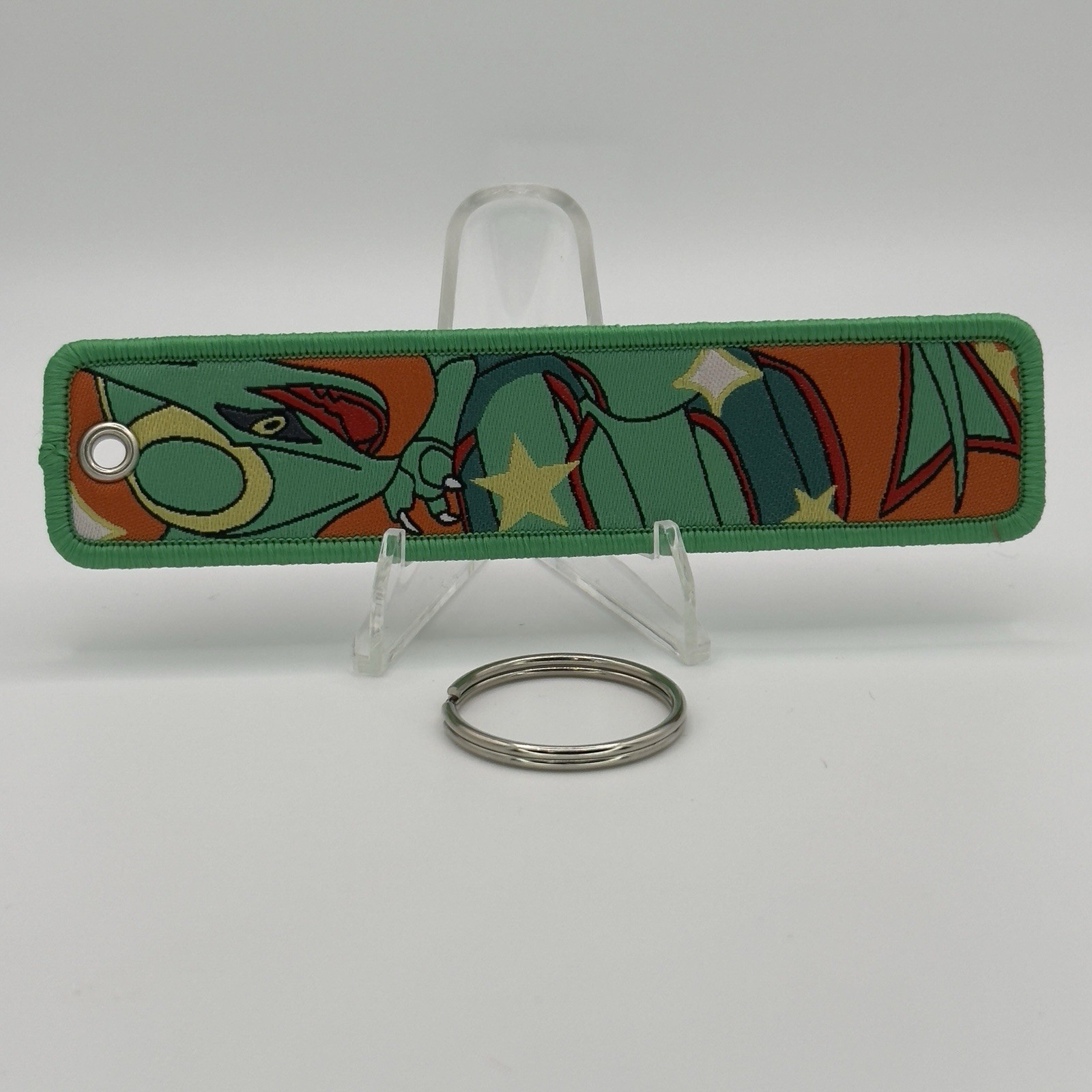 Regular & Shiny Rayquaza Jet Tag - Pokémon - Double-sided Embroidered Charm