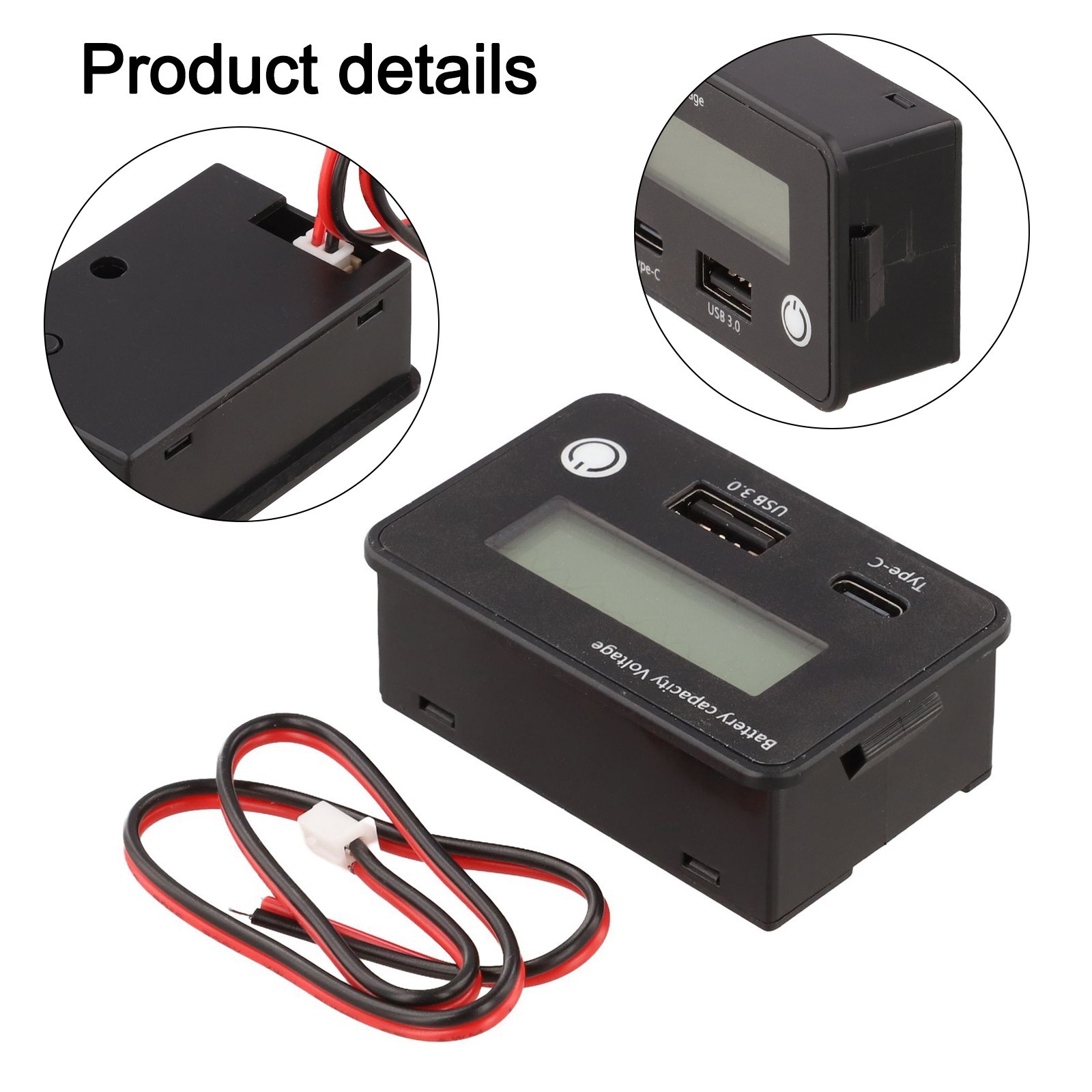 Battery Capacity Indicator Voltage DC8 30V for Car Motorcycle Applications