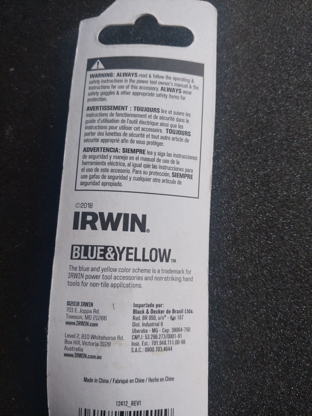 Irwin 12412 5/8" High Speed Steel Countersink