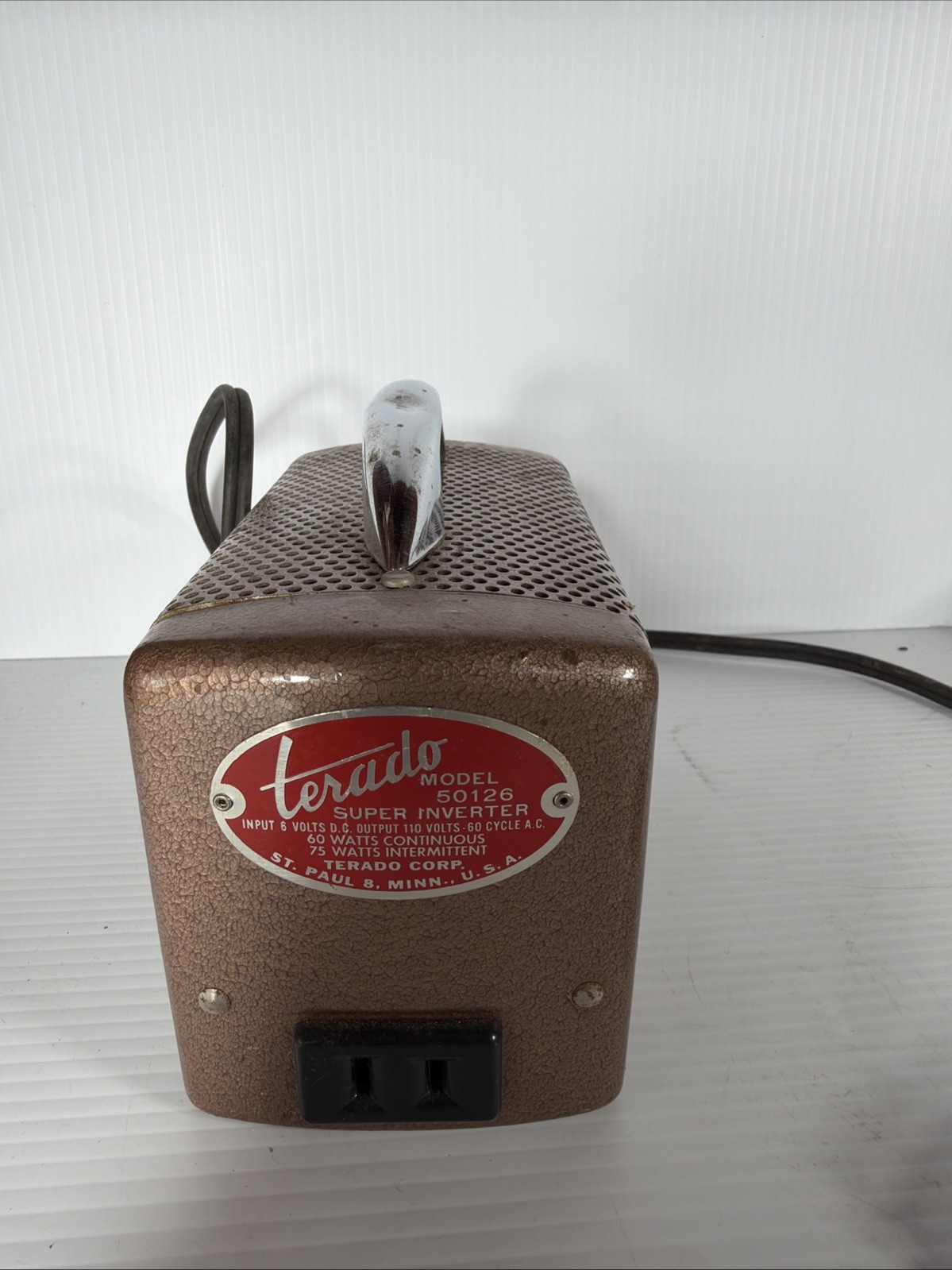 Vintage Terado Super Inverter Model 50126 Power Converter  Untested
