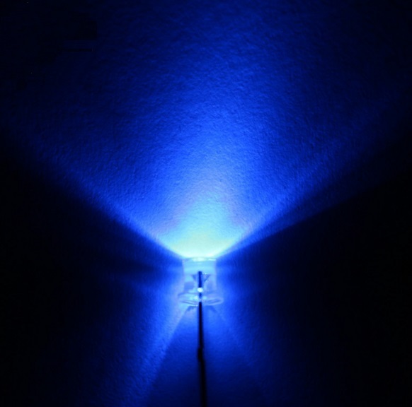 50 PCS F3 3MM FLAT TOP LED BLUE SUPER BRIGHT Wide Angle Leds Lamps T2