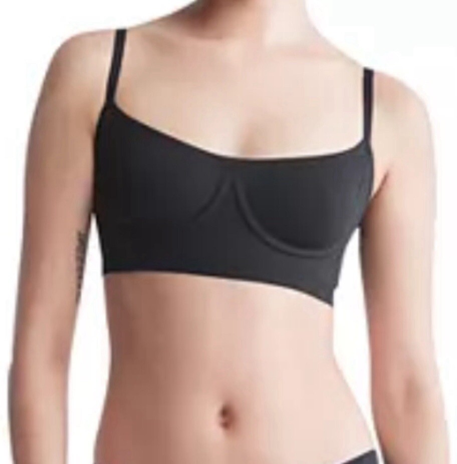 Calvin Klein Women's Bonded Flex Balconette Bralette QF6609, Black, Medium $52