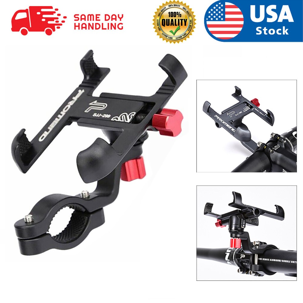 360° Aluminium Motorcycle Handlebar Cell Phone Mount Holder Bicycle GPS Bracket