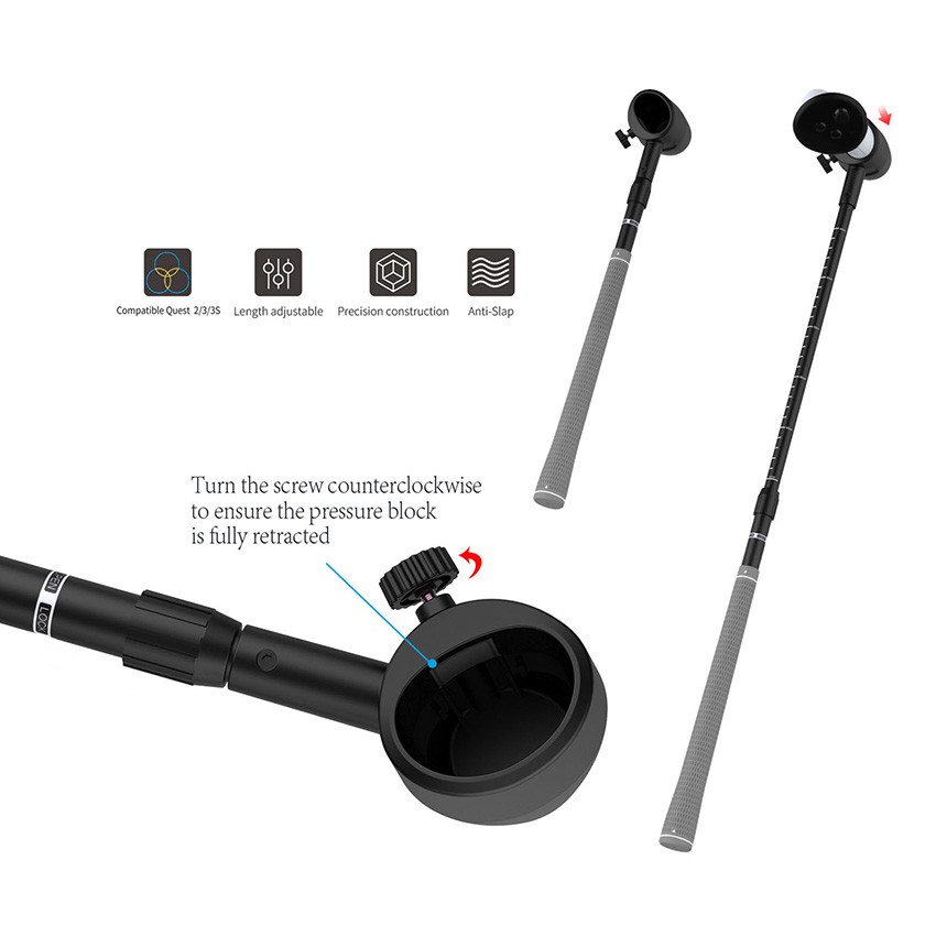 VR Golf Club Handle Replacement Grip Accessories for Quest2/3/3S Controller