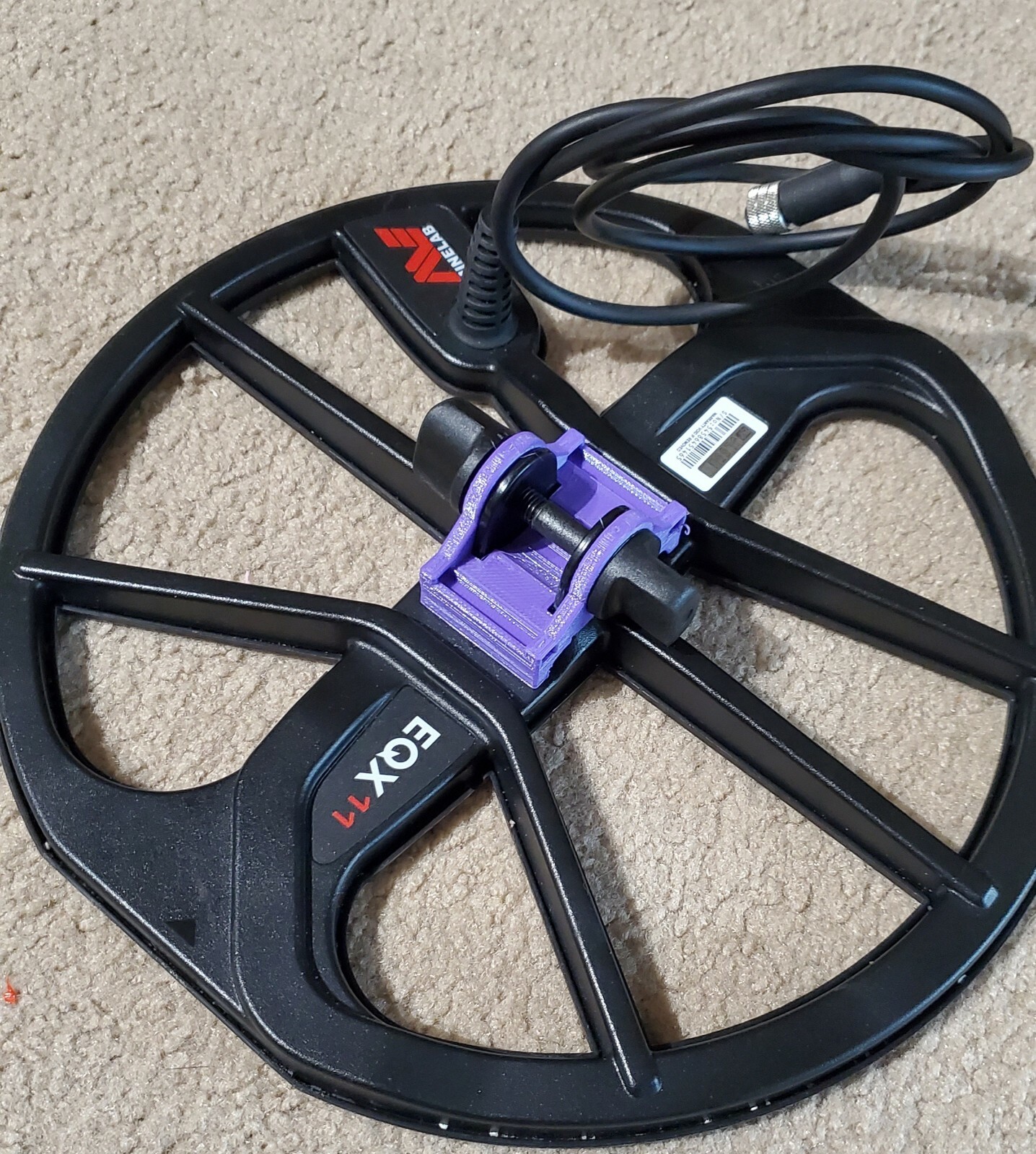 PURPLE (Gen 1) Minelab Equinox 600/800 11" Coil Yoke Strengthener or Repair