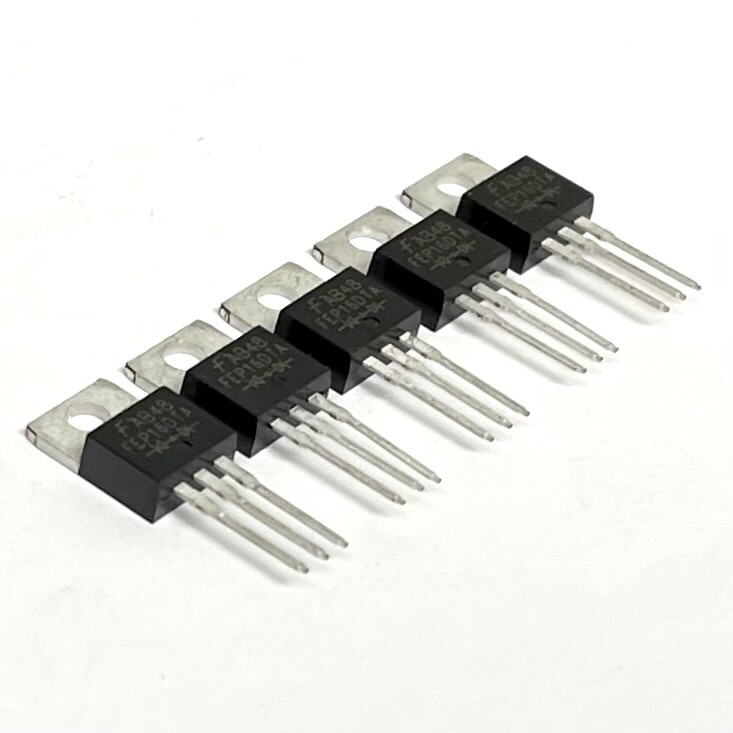 (PKG of 5) FEP16DTA Fast Rectifier, Glass Passivated, 16A, 200V TO-220 Fairchild