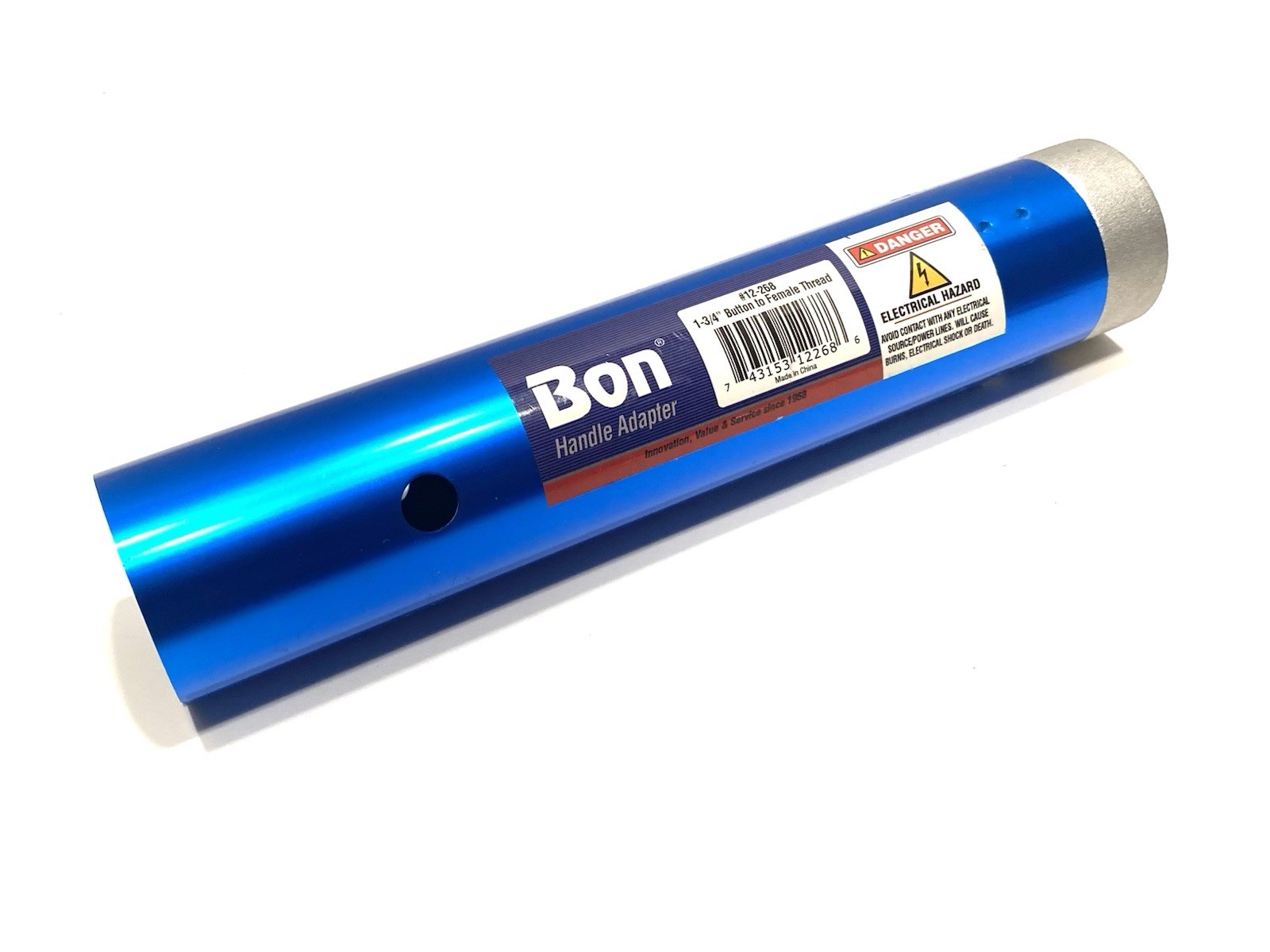 Bon Tool 12-268 Aluminum Handle Adapter 1-3/4 In. Button To Female Thread