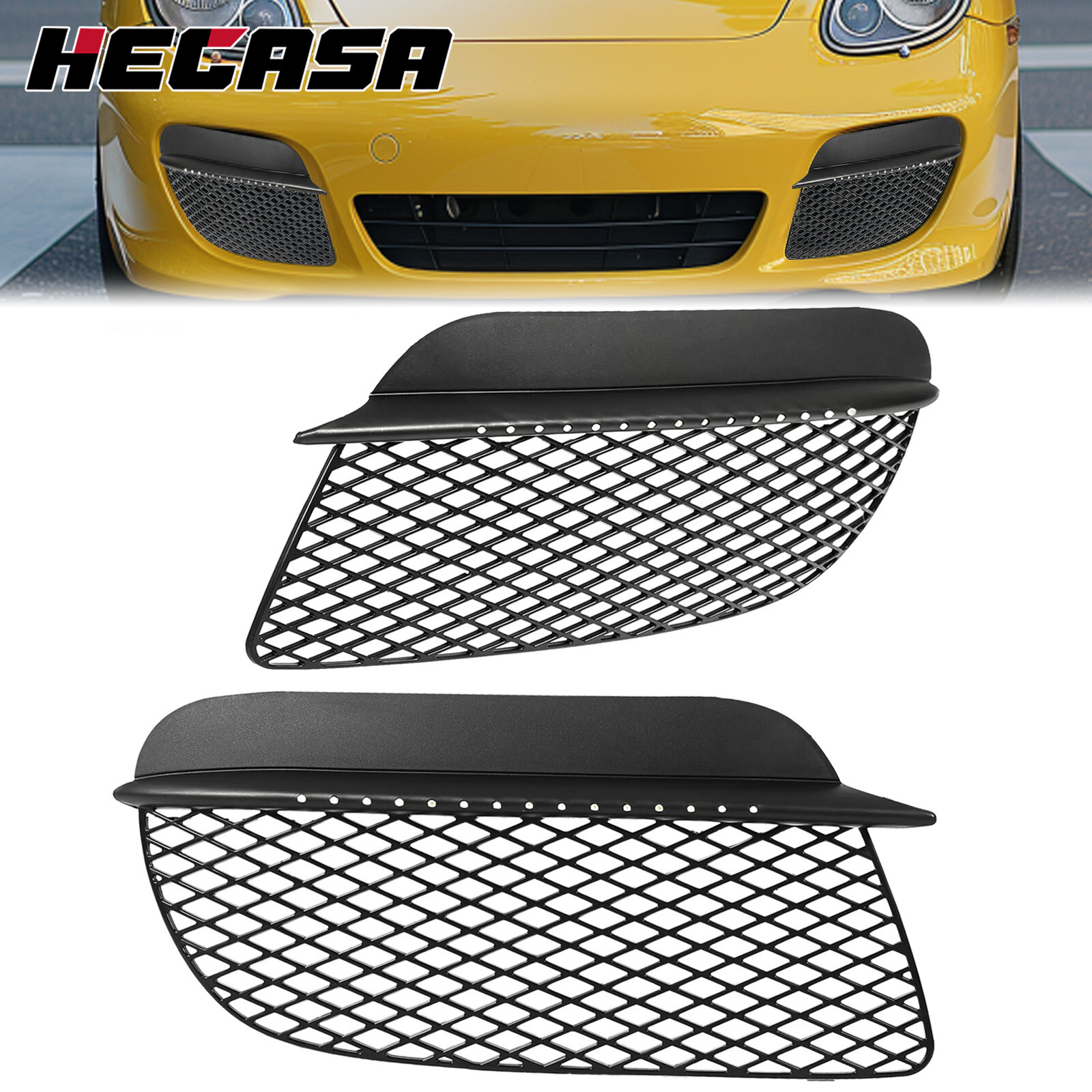 For Porsche Cayman 2006 2007 2008 Spars with Radiator Guards Fog Lights LED