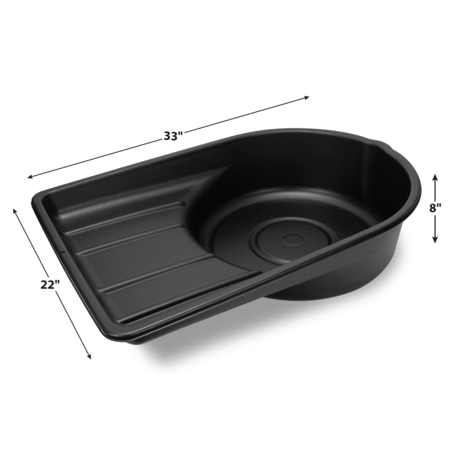 Performance Tool W4072 Black Extra 7.5 Gallon Plastic Oil Drain Pan,