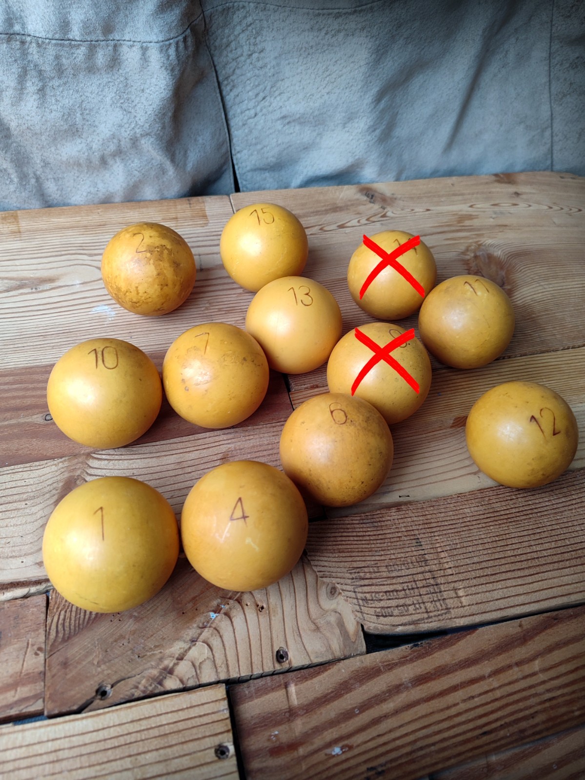 824g USSR Lot of 10pcs Ø50mm Old VTG Soviet era Billiard ball Russian Bakelite