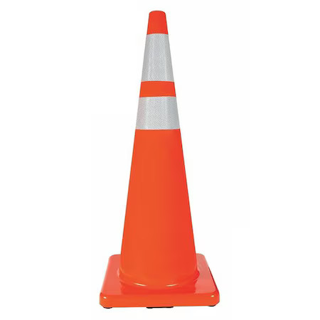 Zoro Select 6Fhc7 Traffic Cone, Pvc, High-Intensity Prismatic, 36 In Height,