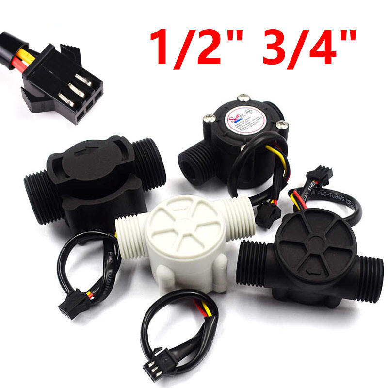 Water Flow Sensor Flowmeter Hall Flow Sensor Module Water Control 1-30L/min