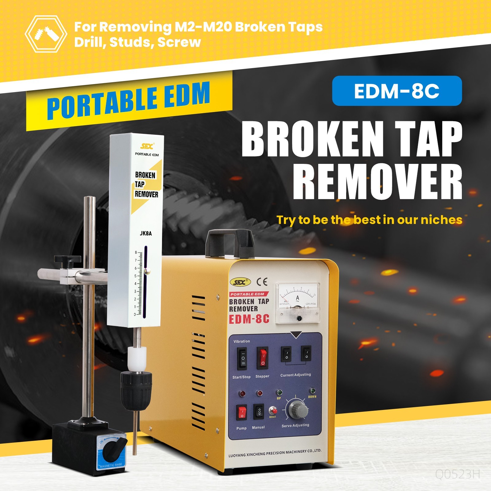 US Stock Broken Tap Drill Bit Remover Portable EDM Spark Erosion  Tap Burnner