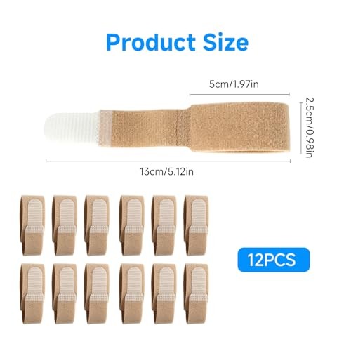 12 PCS Finger Buddy Wraps, Trigger Finger Splint & Loop Straps, Adjustable