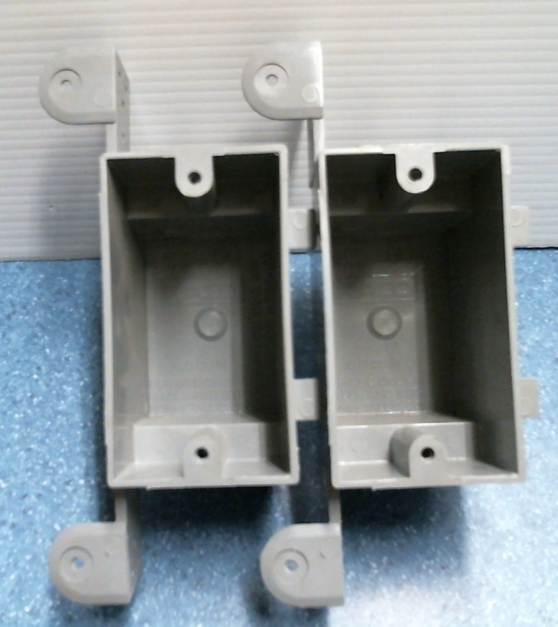Raco Wall Box, 1 Gang, Gray,  LOT OF 2  (02541)  FS