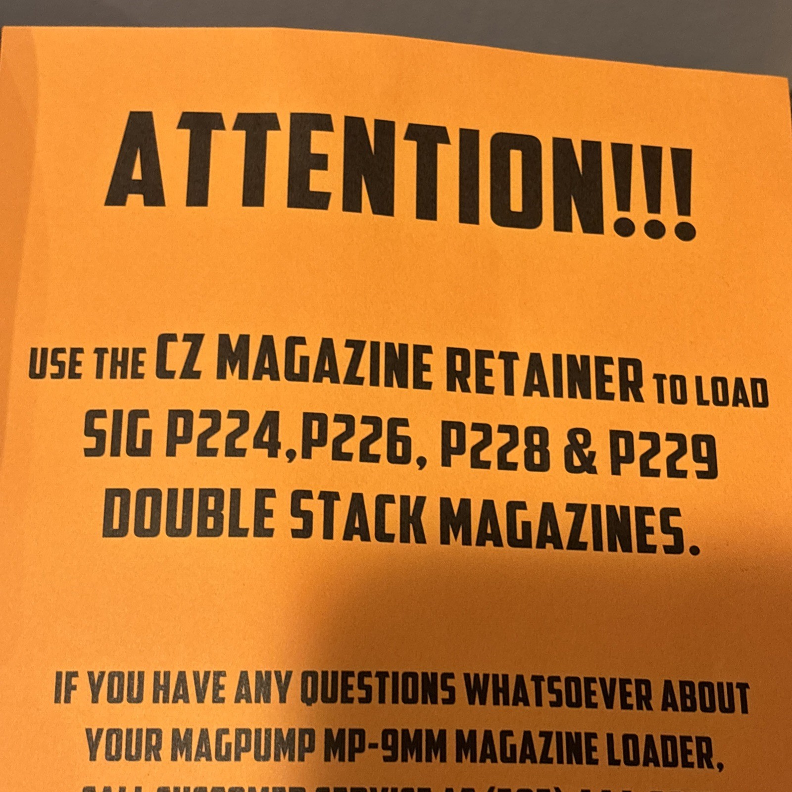 Magpump 9mm Magazine Loader Loads Most Double Stack Pistol Magazines MP-9MM