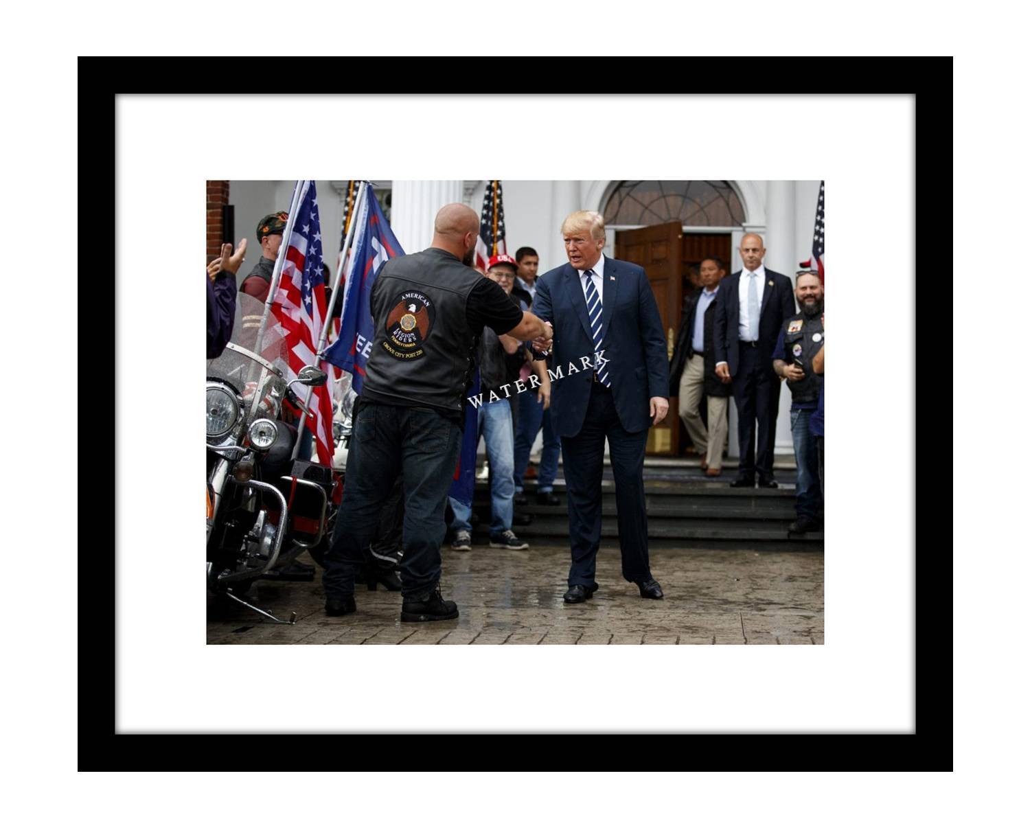 Donald Trump 8x10 Photo Print Bikers for Trump Harley Motorcycle President MAGA