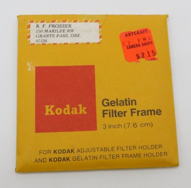 KODAK Gelatin Filter Frame 3-Inch 7.6 cm camera gear #1403 *