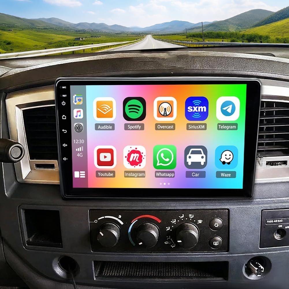 10.1 DD Stereo Ram 1500 2500 3500 2006-2008 Android 14 Carplay GPS Backup