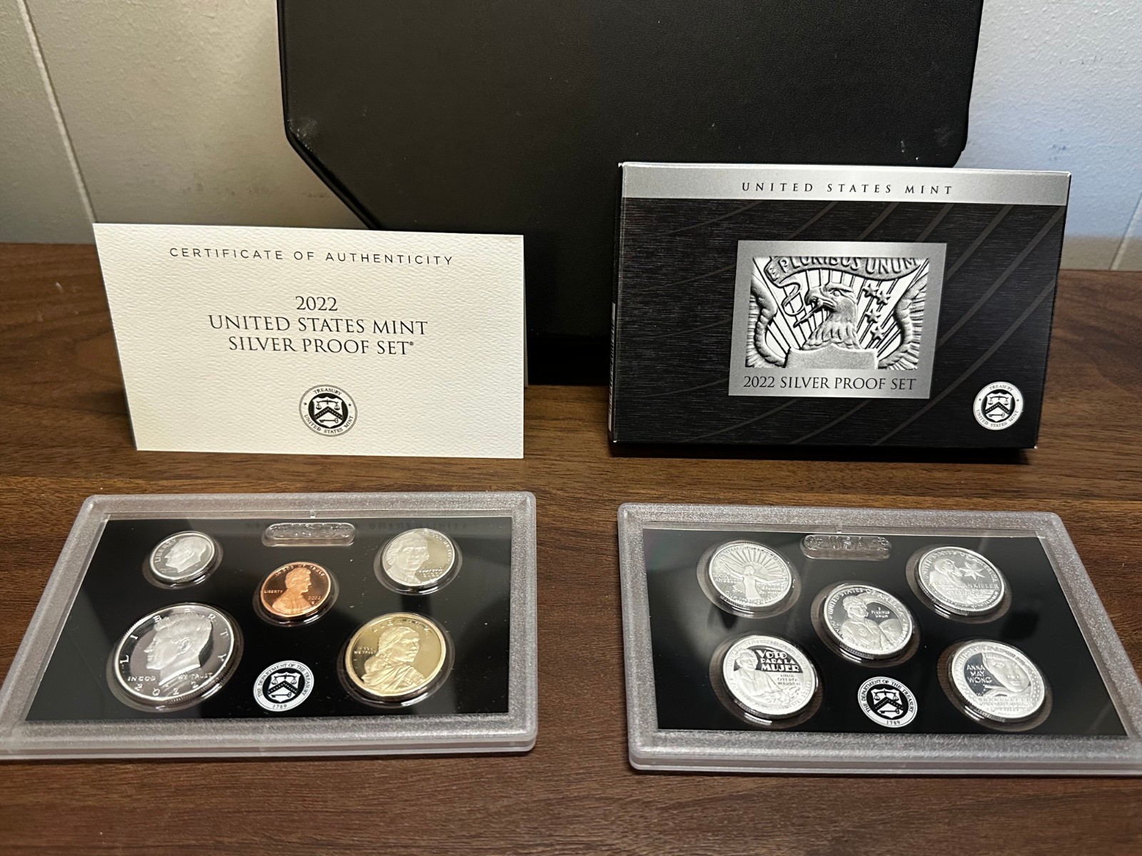 2022 S U.S. Mint Silver Proof Set (10 Coins) COA, Case & Box in Mint Packaging