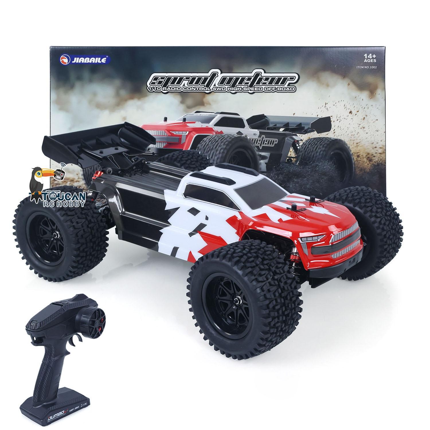 1002 1:10 90KM/H High Speed RC Racing Truck 4*4 Metal Oil Filled Shock Absorber