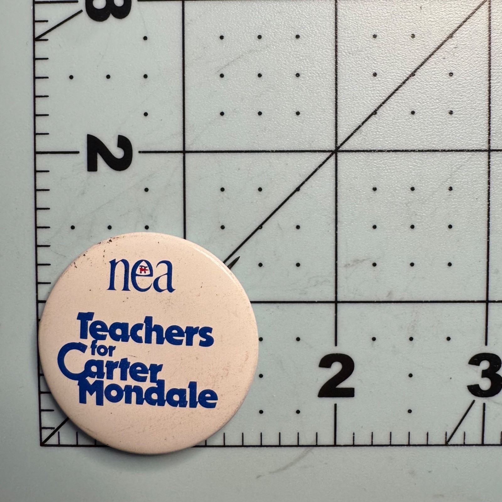 NEA Teachers for Jimmy Carter Walter Mondale 1976 PInback Button
