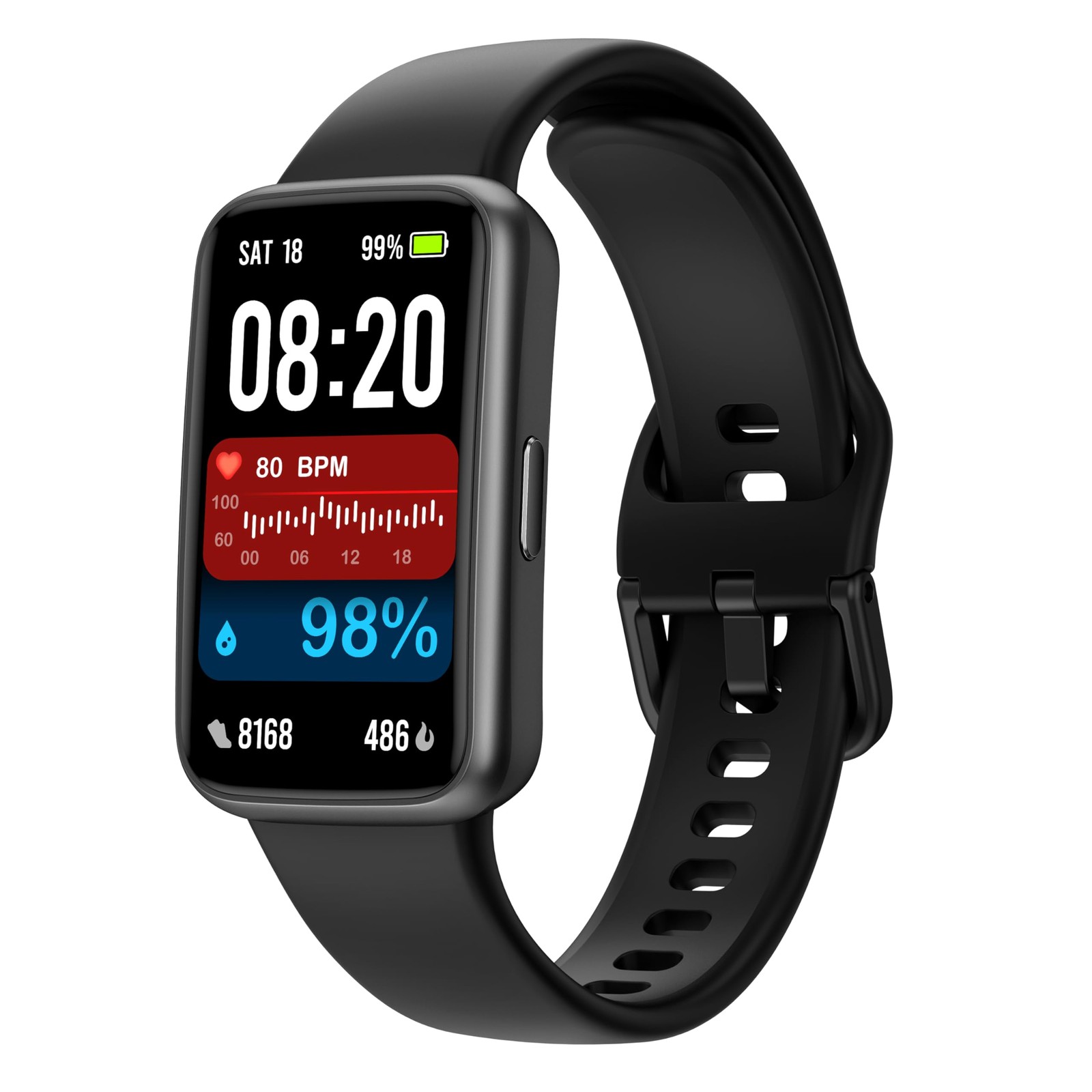 Fitness Tracker with 1.47" Color Screen, 100+ Sports Modes, Heart Rate Monitor