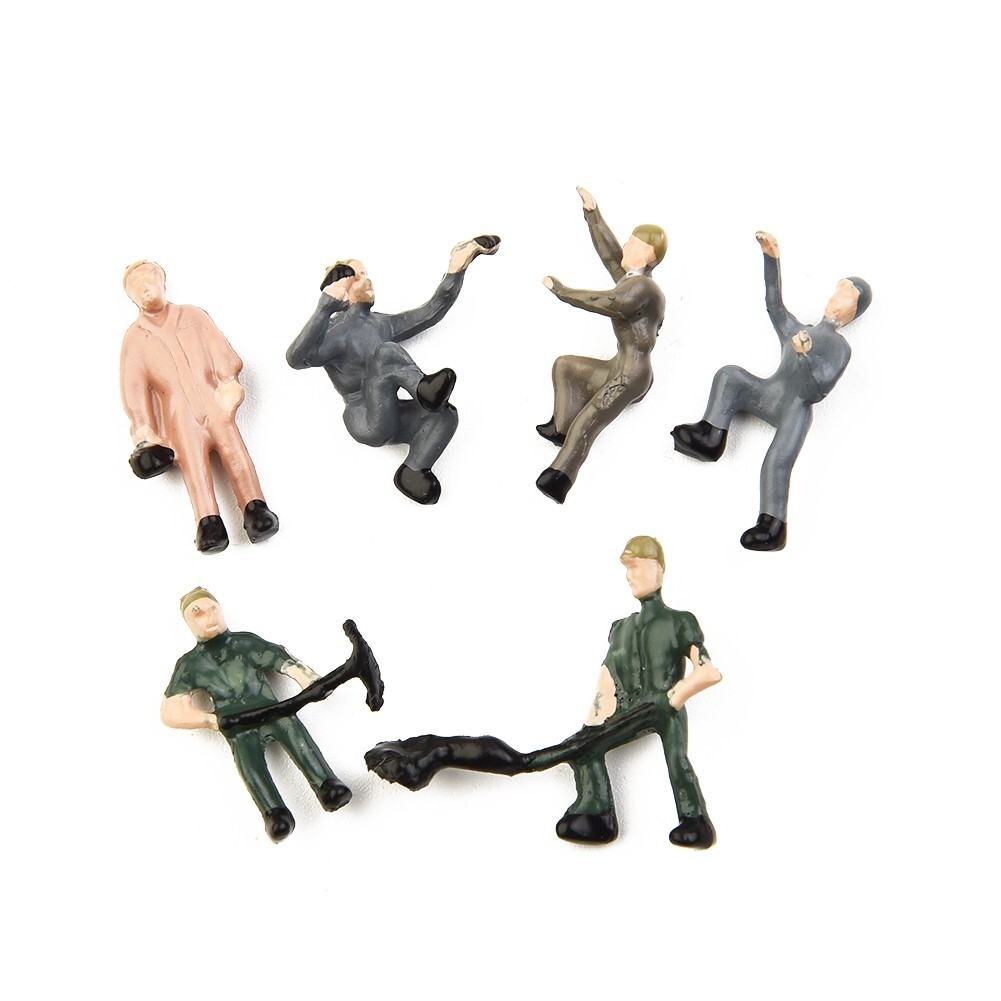 27Pcs/Set Model Train Railway Worker People Figures Diorama Layout Scale 1:87.