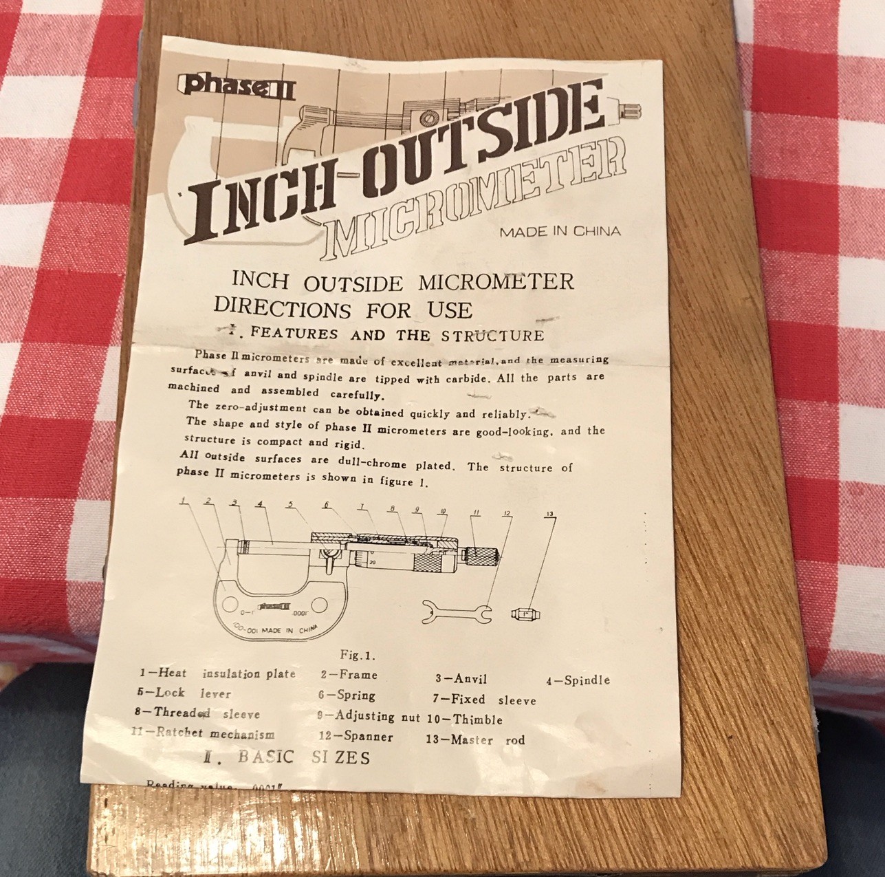 Phase II 4-5” Outside Micrometer .0001 Vernier