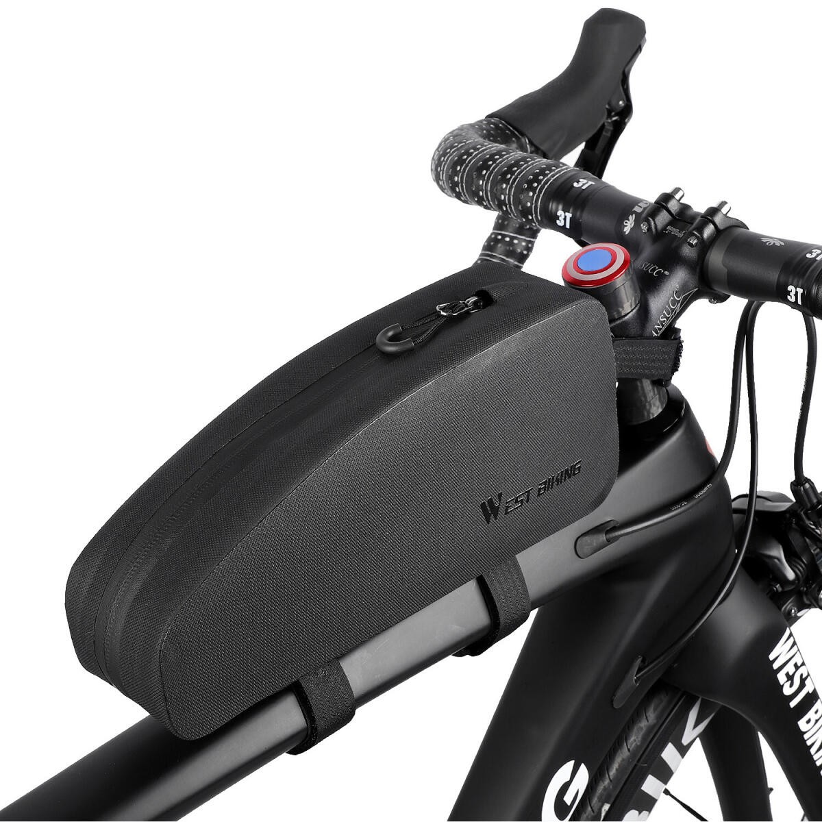 WEST BIKING Front Bar Bag MTB Road Bike Waterproof Hard Shell Top Tube Bag