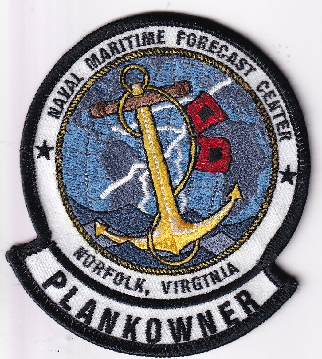 Naval Maritime Forecast Center Plank Owner Norfolk VA US Navy patch
