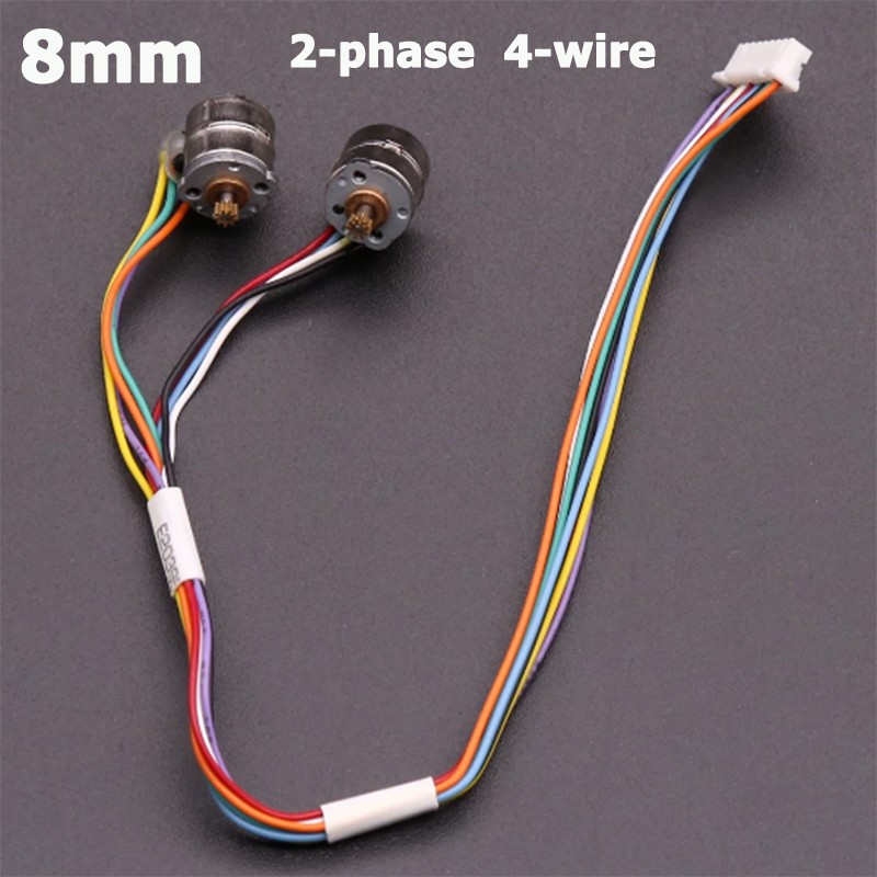 8mm Micro Mini 2-phase 4-wire Stepper Motors Stepping Motor 0.2 Mod 9T Gear