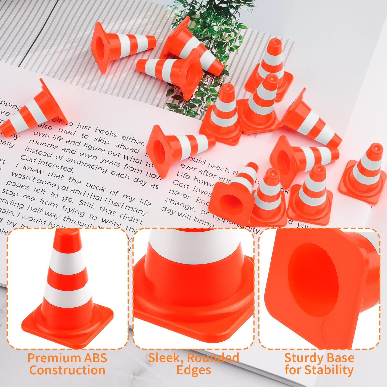30pcs Mini Traffic Cones, Plastic Miniature Road Safety Cones Training Small ...