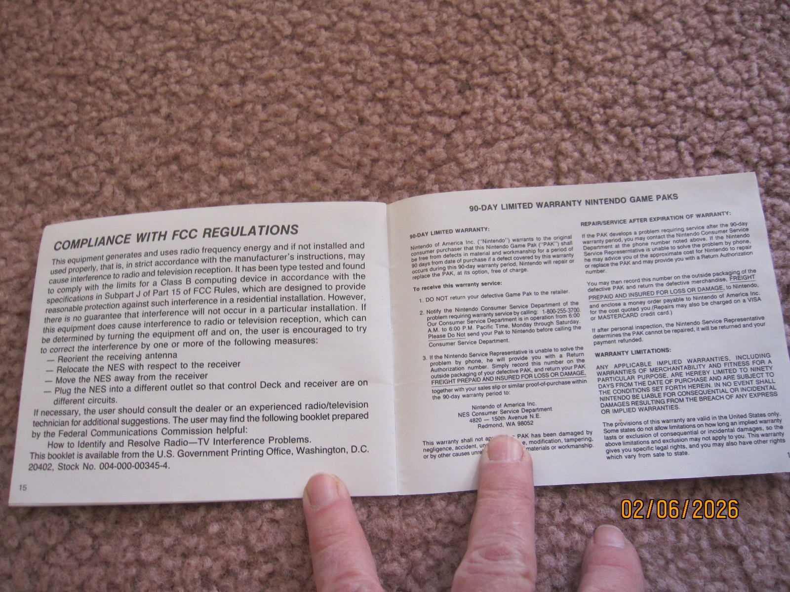 Tetris Instruction Booklet by Nintendo