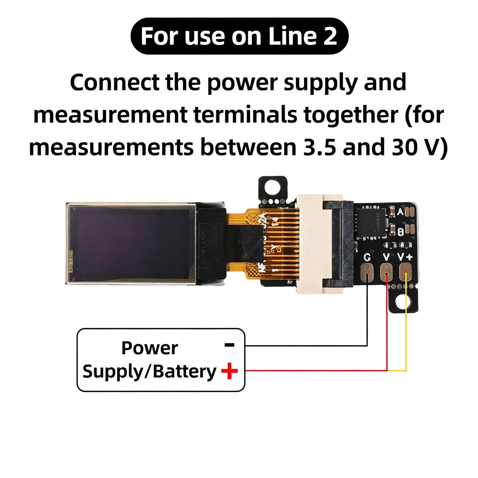 1 SET DC 0-30V Digital Voltmeter 0.5in OLED Standard Mini Embedded Voltage Gauge