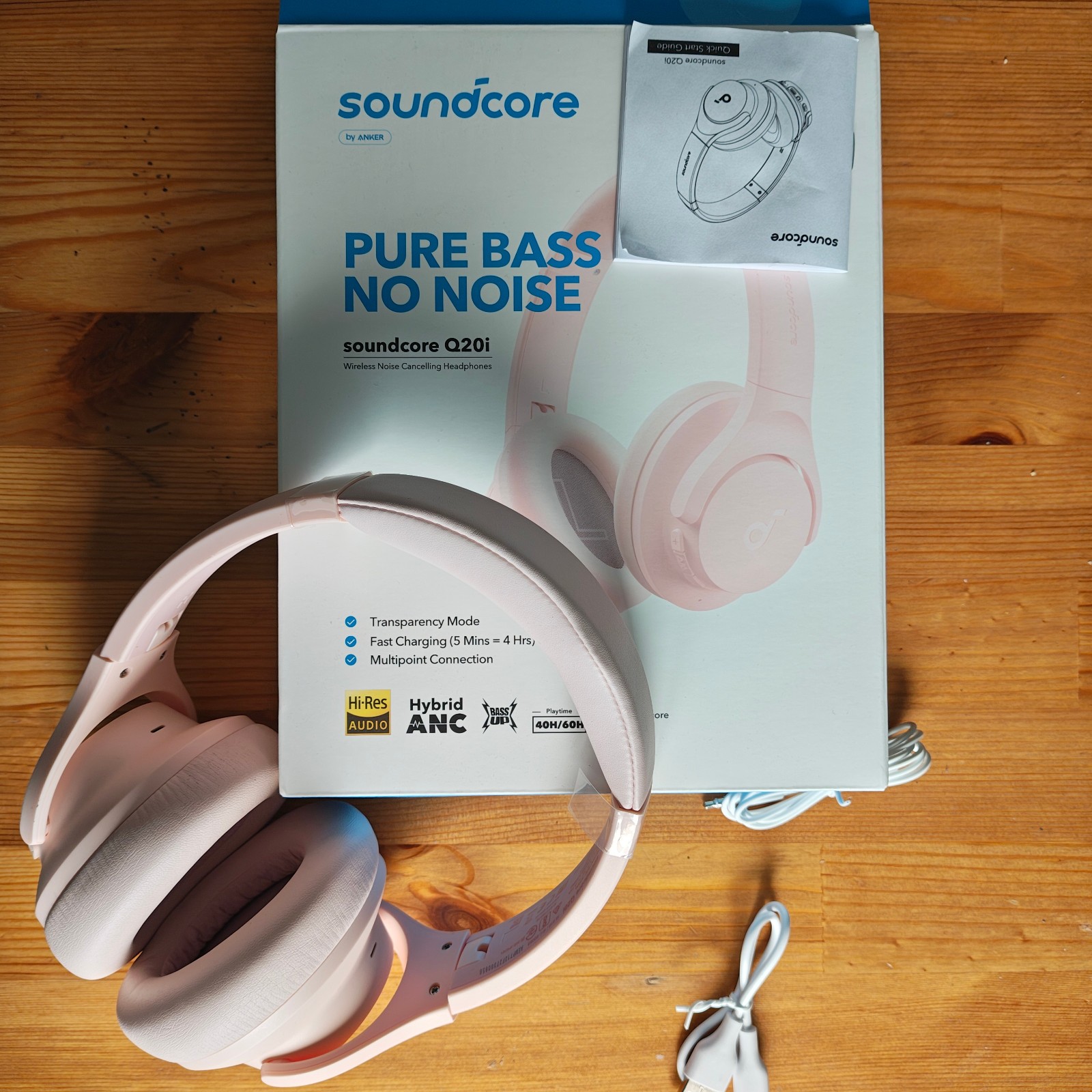 Sound Core Q20i -Hybrid ANC Headphones, 40hr playback