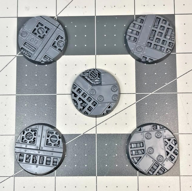 40K SECTOR MECHANICUS 32mm INDUSTRIAL BASE x5 lot#1 GW Necromunda Kill Team AM26