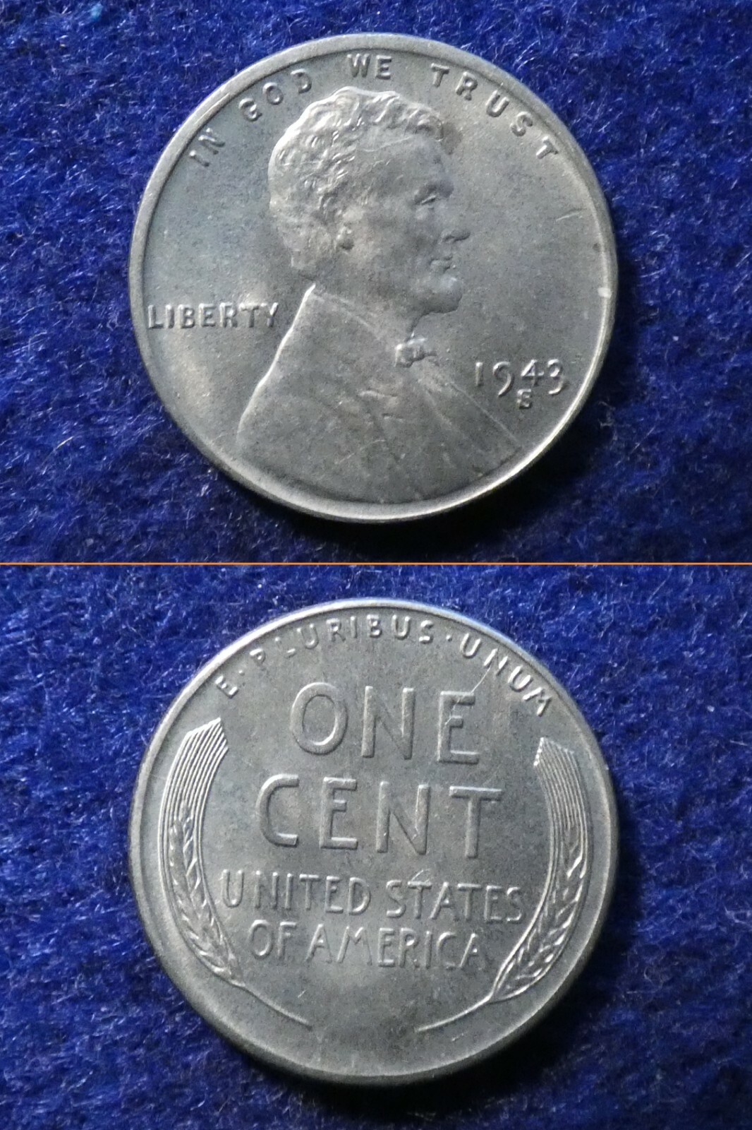 1943-S Lincoln Wheat Cent with Obverse & Reverse Die Crack Errors #848