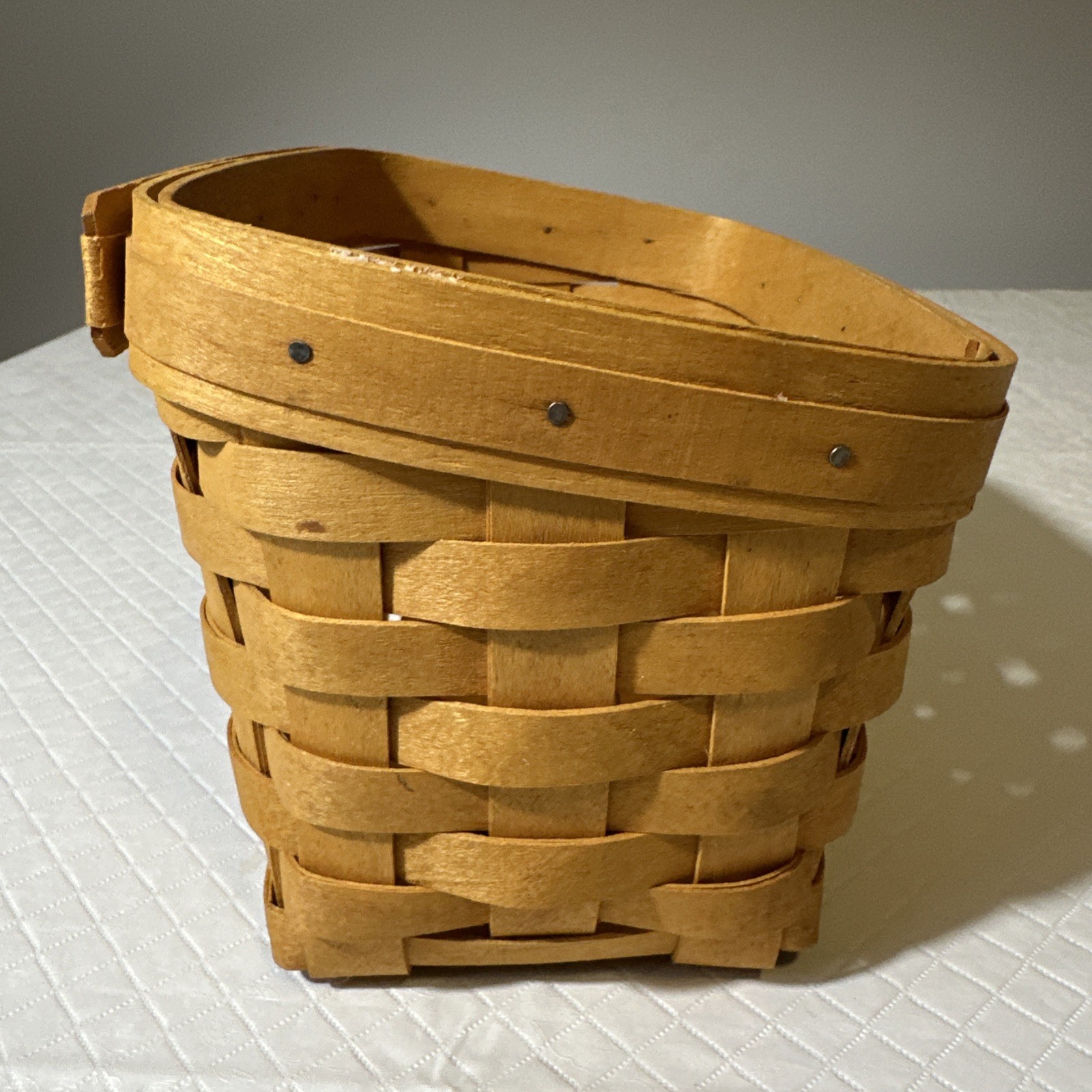 Longaberger Classic Small Basket Slanted Signed 1999 Vintage Basket Only
