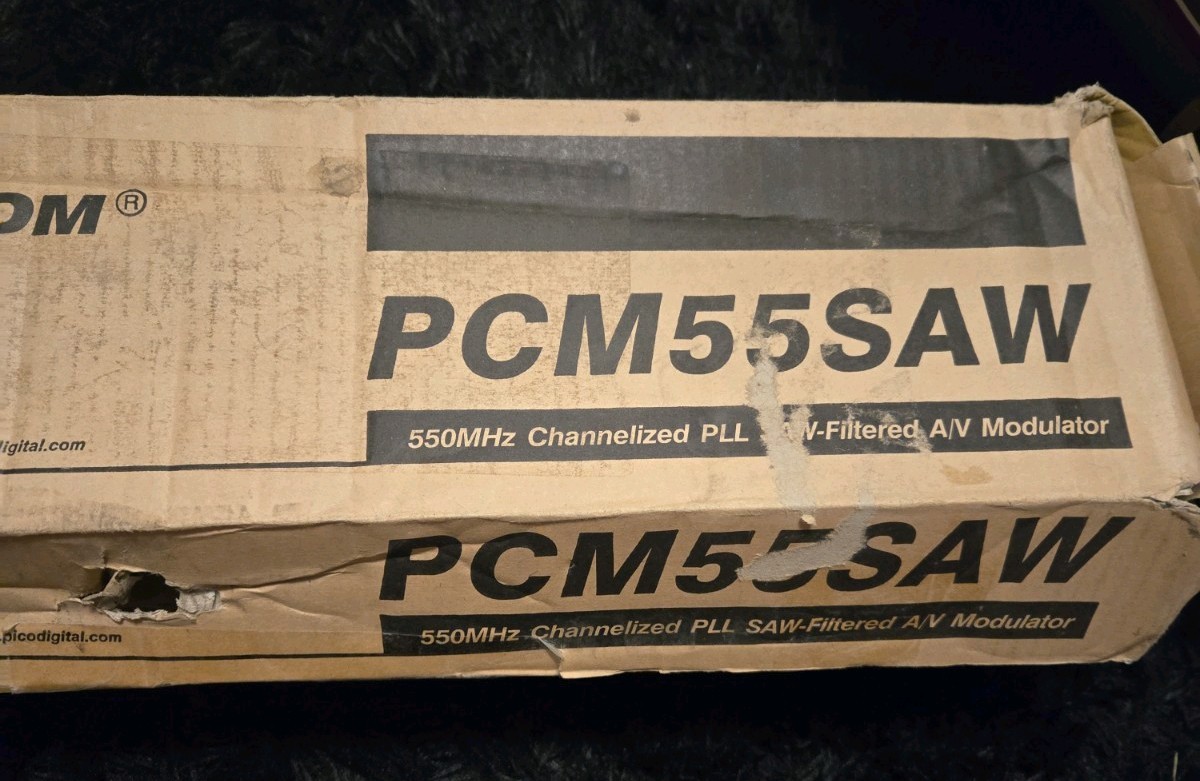 Pico Macom PCM55SAW 550 MHz PLL Audio/Video Modulator BRAND NEW