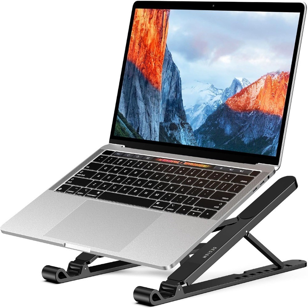 LS01 Pro Ergonomic Laptop Stand, Plastic Laptop Riser, Portable and Adjustable