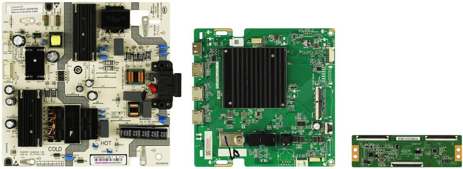 Vizio V4K65M-0804 (LBSFT5GA Serial) Complete LED TV Repair Parts Kit