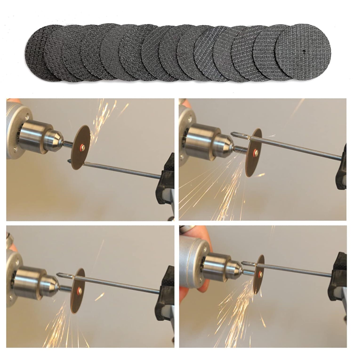 50pcs 1/8" Mandrel Fiberglass Reinforced Dremel Cut Off Wheel Rotary Discs Saw