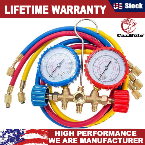 A/C Diagnostic Manifold Gauge Set Refrigerant Charging Hose USWC USKY3 CarBole